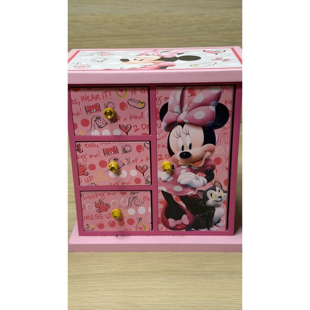 Disney Minnie Mouse Wooden Jewelry Box
